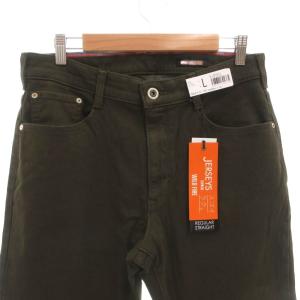 EDWIN タグ付き JERSEYS WILD FIRE ストレートパンツ デニム ジーンズ 裏起毛 ストレッチ L