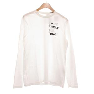 タグ付き 23FW AXロゴ 長袖 クルーネック Tシャツ M 白 ホワイト /MG