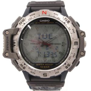 WWF限定コラボ オオカミ  PROTREK 腕時計 PRT-50WVJ-2AT クォーツ アナデジ グレー