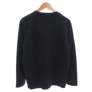 BLACK LABEL CRESTBRIDGE カットソー 長袖 胸ポケット チェック L 紺 ネイビー /FF