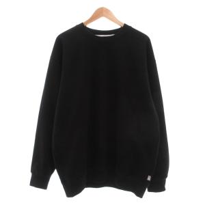 美品 トレーナー スウェット 長袖 裏起毛 XL 黒 ブラック  /MG