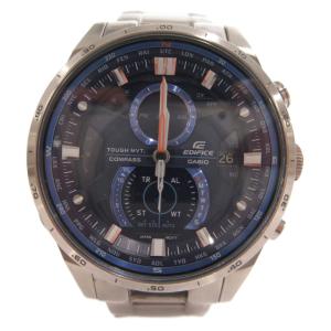 EDIFICE 腕時計 ウォッチ アナログ 電波ソーラー カレンダー 文字盤ネイビー シルバーカラー EQW-A1200D