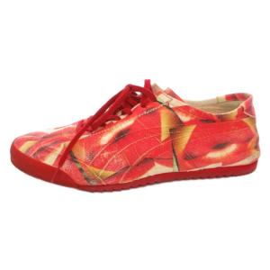 × 蜷川実花 MEXICO 66 DX スニーカー シューズ ローカット 総柄 24.5cm 赤 レッド