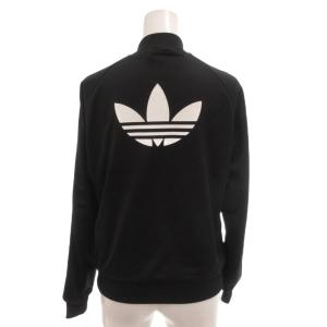 adidas Originals トラックジャケット ジャージ ブルゾン トレフォイルロゴ S 黒 ブラック S19872 /FF