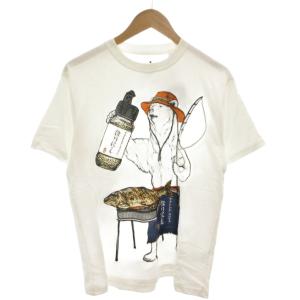タグ付き ゴースローキャラバン ほりにしクマ TEE Tシャツ カットソー プリント 半袖 3 白 ホワイト