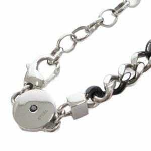 DIESEL ネックレス ペンダント チェーン ロゴ ステンレス シルバーカラー /FF