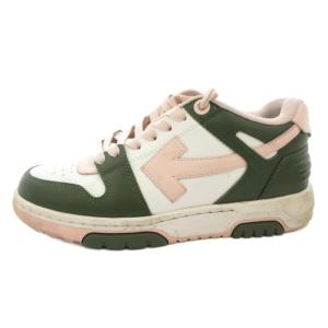 Out Of Office スニーカー シューズ ローカット レザー 38 グリーン ピンク ホワイト