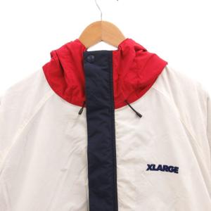 X-LARGE × NAUTICA SAILING JACKET パーカー ジップアップ 中綿 ロゴ刺繍 XL ホワイト