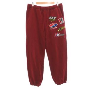 MULTI LOGO SWEAT PANTS パンツ スウェット ジョガー 裏毛 刺繍 XL ボルドー