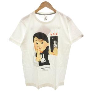 ×いらすとや コラボ タグ付き 自撮り セルフィーのイラスト 25TH Tシャツ 半袖 クルーネック プリント