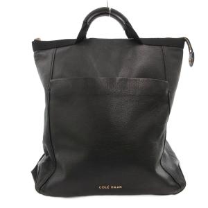 GRAND SERIES 2WAY リュックサック バックパック ハンドバッグ レザー ロゴ 黒 ブラック