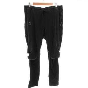 Running Pants イージーパンツ ロゴ ナイロン テーパード XXL 黒 ブラック /FF