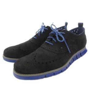 zerogrand wing.ox スエードシューズ レースアップ 9.5 黒 ブラック /FF