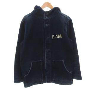フーデットコート ジャケット デニム 38 インディゴ F-10A /FF