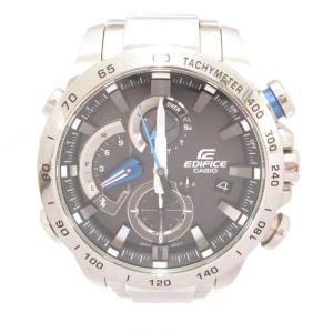 EDIFICE 腕時計 クロノグラフ デイト タフソーラー シルバーカラー ブルー