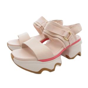 キネティックインパクト スリングバック ヒール サンダル シューズ 厚底 24 ピンク  NL4951-697