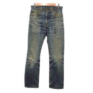 00s 復刻 505 デニムパンツ ジーンズ ダメージ加工 W29 インディゴブルー