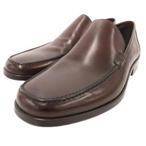 美品 ローファー スリッポン シューズ レザー 27cm 茶 ブラウン /JS