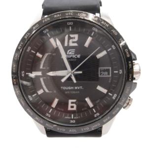 EDIFICE 腕時計 ウォッチ アナログ 電波ソーラー クロノグラフ 文字盤ブラック EQW-A100