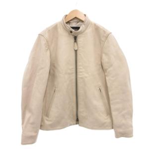シングルライダースジャケット L アイボリー 783-2250012
