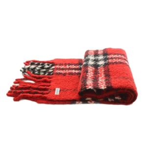 BURBERRY マフラー フリンジ チェック レッド
