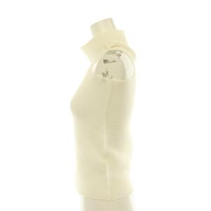 me ISSEY MIYAKE カットソー ノースリーブ タートルネック プリーツ ホワイト /DF