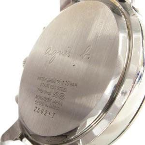 agnes b. 腕時計 7T92-0NL0 アナログウォッチ クォーツ クロノグラフ カレンダー シルバーカラー 文字盤ブラック