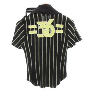 DIESEL Tシャツ 半袖 S 黒 ブラック ジップアップ スター ロゴデザイン /AE