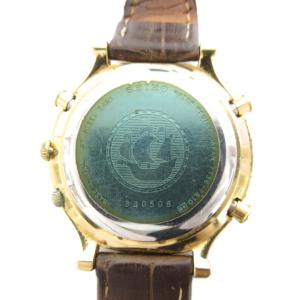 SEIKO ジャンク品 ムーンフェイズ 腕時計 クォーツ クロノグラフ ブラウン 7T36-7A10