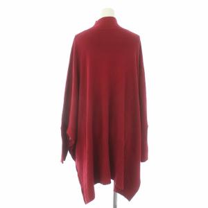 ADORE 20AW クリアストレッチニット セーター チュニック ハイネック 長袖 38 レッド
