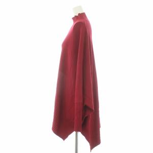 ADORE 20AW クリアストレッチニット セーター チュニック ハイネック 長袖 38 レッド
