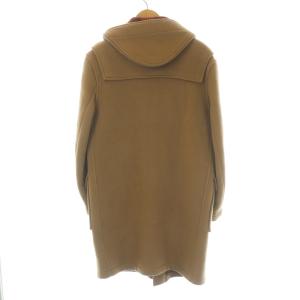 GLOVERALL ダッフルコート ロング 英国製 トグルボタン フード 裏地チェック ウール ブラウン ベージュ