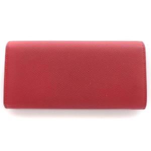 CELINE ラージフラップウォレット 長財布 二つ折り レザー ウォレット サイフ 赤 レッド