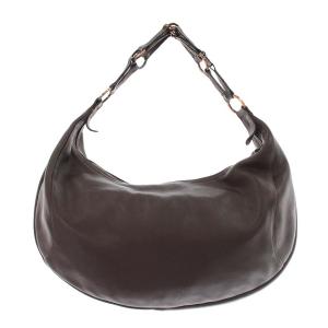 Longchamp ショルダーバッグ レザー 茶 ブラウン