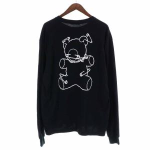 UNDERCOVER 21SS Bear LS Tee カットソー Tシャツ ロンT プリント クマ くま 安全ピン 長袖 4 XL 黒 ブラック