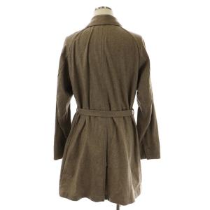 nonnative SLEEPER GOWN W/N/P FLANNEL STRETCH ガウンコート ロング ベルト ウール 2 M 茶色 ブラウン