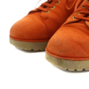 CHANEL オックスフォードシューズ レースアップ アーモンドトゥ スエード ココマーク 22cm オレンジ D