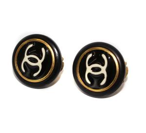 ヴィンテージ 97P ココマーク イヤリング サークル  ブラック