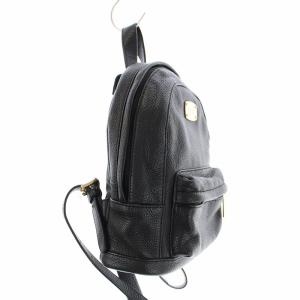 MICHAEL Michael Kors リュックサック デイパック ミニ ロゴプレート エクストラカーフ レザー 黒 ブラック