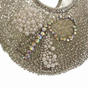 ANTEPRIMA ワイヤーバッグ ハンドバッグ ビジュー リボンモチーフ シルバー