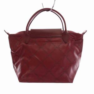 Longchamp ル プリアージュ MODELE DEPOSE ハンドバッグ トートバッグ PVC ロゴチェーン柄 赤 レッド