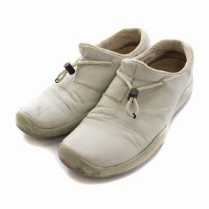 スリッポン シューズ レザー ビブラムソール 35 22.5cm オフホワイト アイボリー