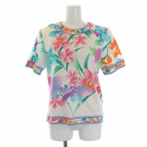 LEONARD FASHION カットソー 半袖 クルーネック 花柄 L マルチカラー