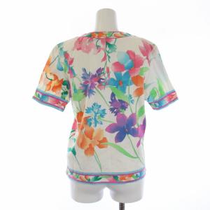 LEONARD FASHION カットソー 半袖 クルーネック 花柄 L マルチカラー