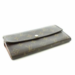 LOUIS VUITTON ポシェットポルトモネクレディ 長財布 小銭入れ PVCレザー モノグラム 茶 ブラウン M61724