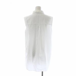 ENFOLD COタイプライター1 ノースリーブフレアシャツ ブラウス スリット 38 M 白 ホワイト 3009A130-0290