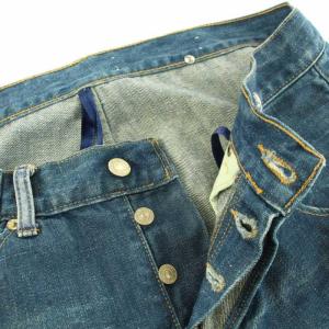 Levi's RED 1st GIANT デニムパンツ リネン混 W32 ブルー