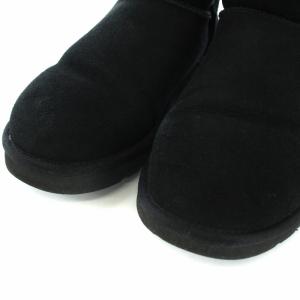 UGG australia ベイリーボタン 2 W BAILEY BUTTON 2 ショートブーツ ムートンブーツ USA7 24cm 黒 ブラック S/N5803