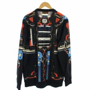 GIVENCHY プリント プルオーバー Tシャツ カットソー XS 黒 ブラック マルチカラー 14J 7302 932