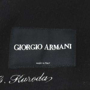 GIORGIO ARMANI コート ロング丈 ウール アウター 52 XL 黒 ブラック